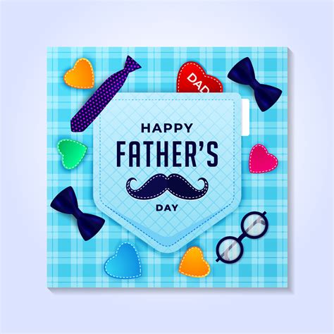 Happy Fathers Day Greeting Card Design Fathers Day Social Media Post