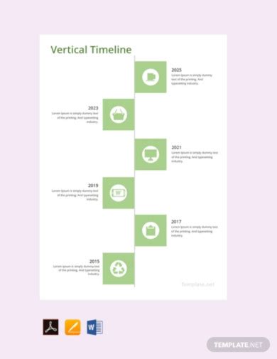 Timeline Vertical Template Editable Word