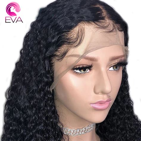 Eva 360 Lace Frontal Human Hair Wigs Glueless Curly Brazilian Pre