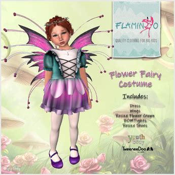 Second Life Marketplace - F}Youth Flower Fairy Costume Purple