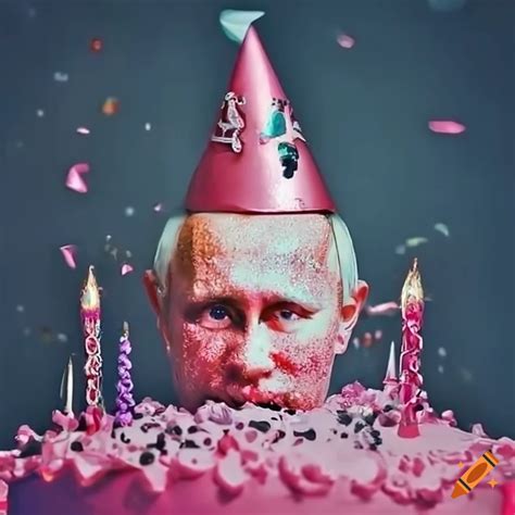 Satirical Image Of Putin Wearing A Party Hat