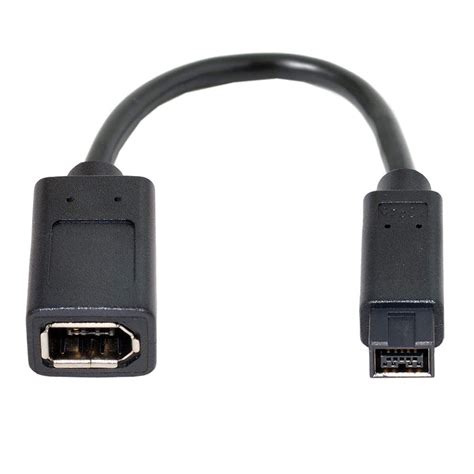 Cablecc IEEE 1394 6Pin Female To 1394b 9Pin Male Firewire 400 To 800