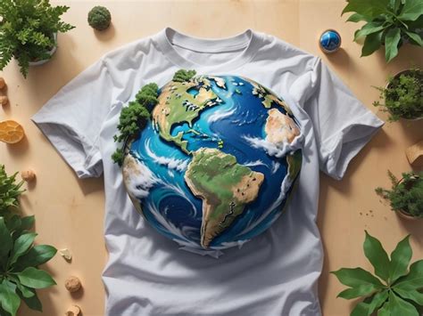 Premium Photo Tshirts And Papercraft Planet Earth On Natural Background