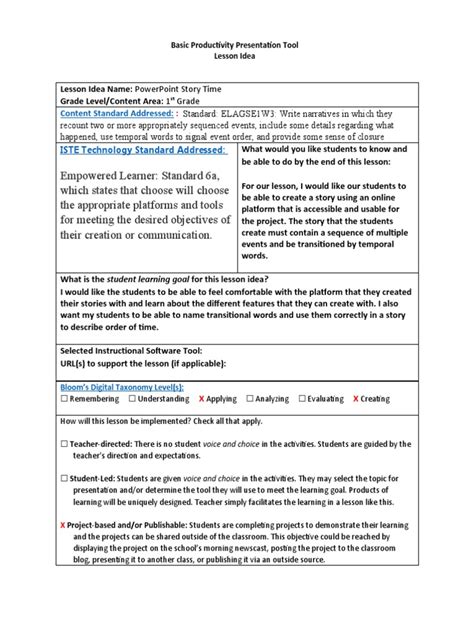 Bpt Lesson Plan2 Pdf Learning Project Based Learning