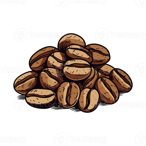 Coffee Beans Hand Drawing Sketch Engraving Illustration Style 26721098 PNG