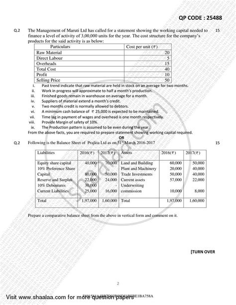 Management Accounting Financial Accounting And Auditing 7 2017 2018 B