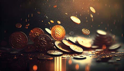 Rain Of Gold Coins Wallpaper Stock Illustration Illustration Of