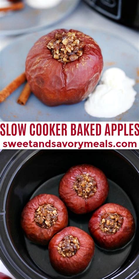 Slow Cooker Baked Apples Recipe Sweet And Savory Meals