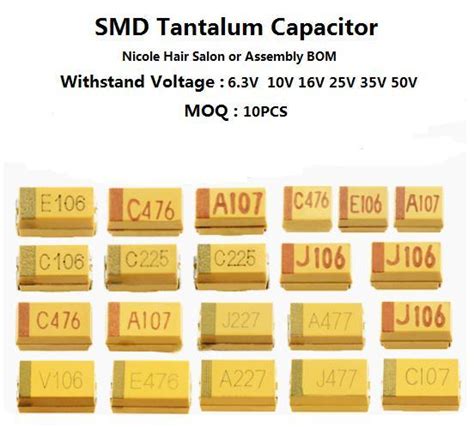 Smd Tantalum Capacitor J Uf V V V V V V V Type