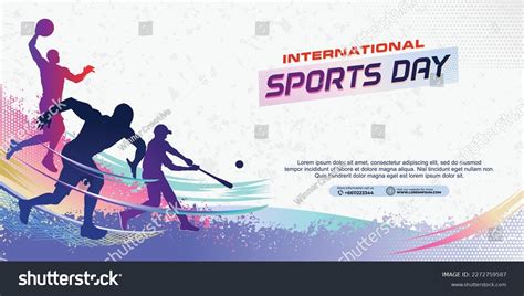 Sports Background Vector International Sports Day Stock Vector (Royalty ...