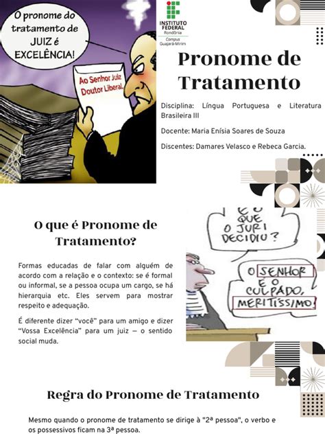 Pronome de Tratamento: Uso e Regras | PDF | Pronome | Linguística