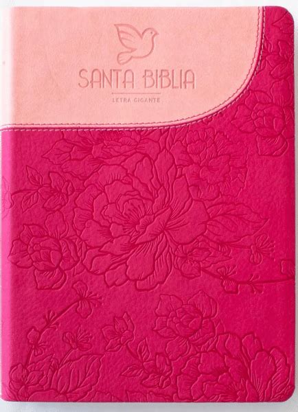 Biblia Reina Valera 1960 Letra Gigante Bicolor Fucsia Rosado Sin