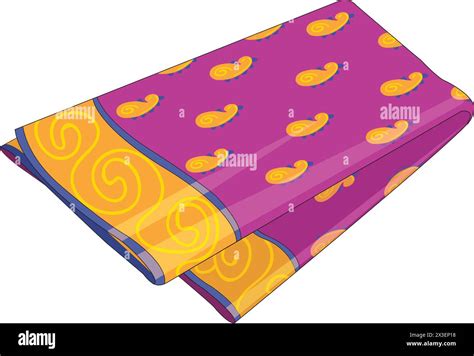 Silk Saree Vector Illustration Stock Vector Image Art Alamy