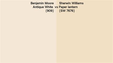 Benjamin Moore Antique White 909 Vs Sherwin Williams Paper Lantern