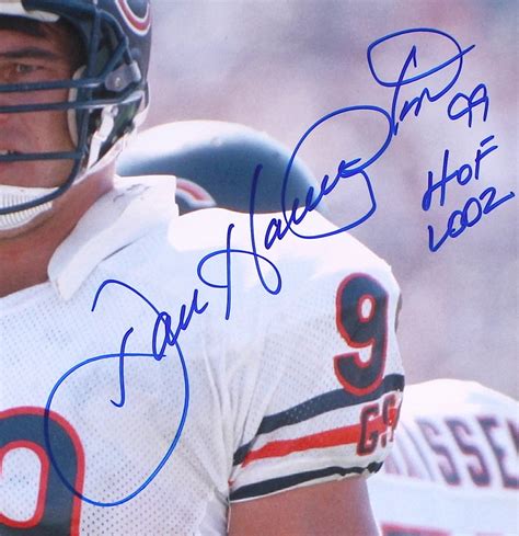 Dan Hampton Signed Bears X Photo Inscribed Hof Jsa Coa