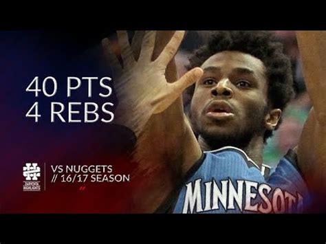 Andrew Wiggins Pts Rebs Vs Nuggets Season Youtube