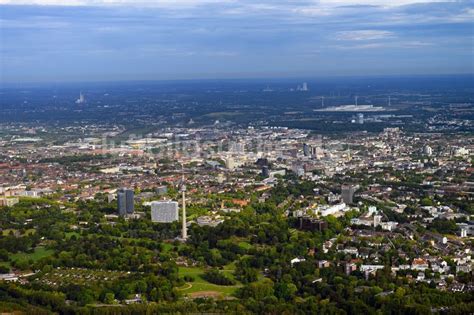 Dortmund von oben Stadtansicht des bewölkten Dortmund mit