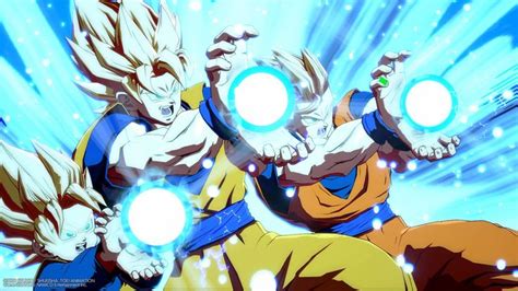 Two Gohan Fighting Each Other With Their Hands In The Air And Glowing