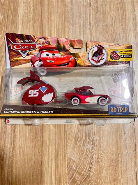 Disney Cars Lightning McQueen & Trailer, Hobbies & Toys, Toys & Games ...