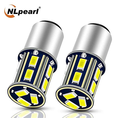 NLpearl 2x Signal Lamp 1157 Led BAY15D P21 5W 3030 SMD P21W BA15S 1156