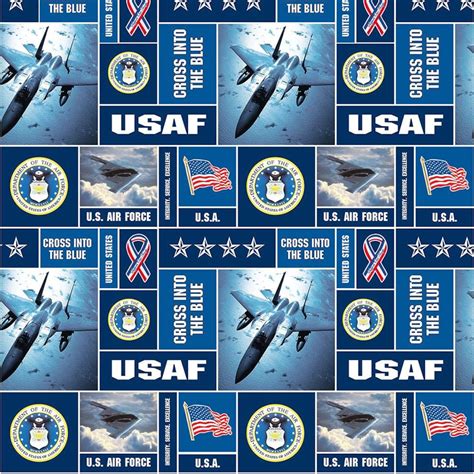 United States Air Force Cotton Fabric By Sykel Us Military Cotton