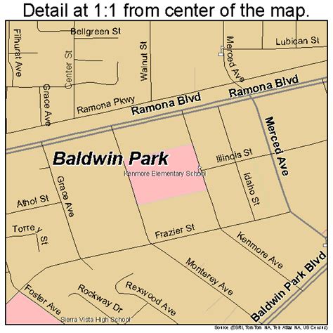 Baldwin Park California Street Map 0603666