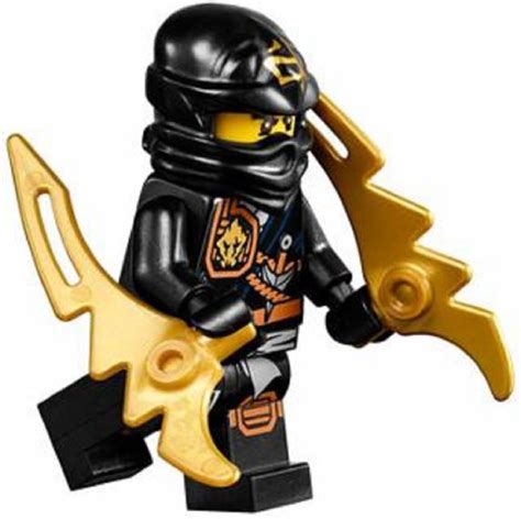 Lego Ninjago Minifigure Cole Zukin Robe Jungle Black Ninja With Dual