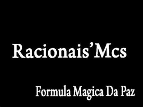 Formula Magica Da Paz Racionais Mc S Youtube