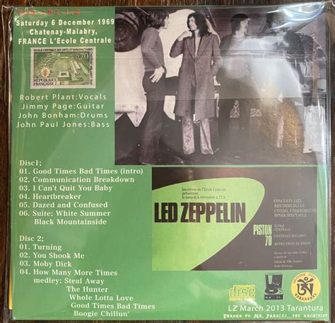 Led Zeppelin Seconds After Catching Fire Tarantura CD Museum Pb