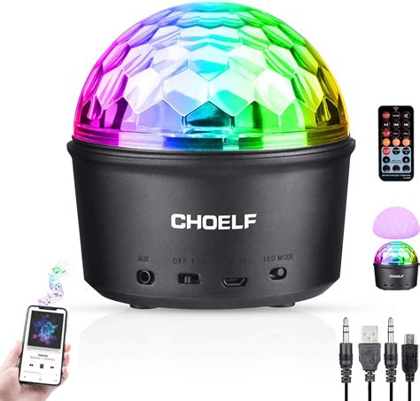 CHOELF Boule Disco Lampe de Scène Éclairage avec Haut Parleur