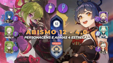 Novo Abismo Da Personagens E Armas Estrelas Genshin Impact