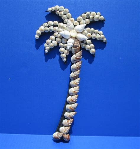 12 Inches Tall Wholesale Seashell Palm Tree Wall Decor 400