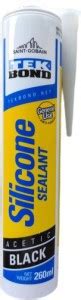 SAINT GOBAIN Tek Bond Silicone Sealant Acetic Black Set Of 2 Crack