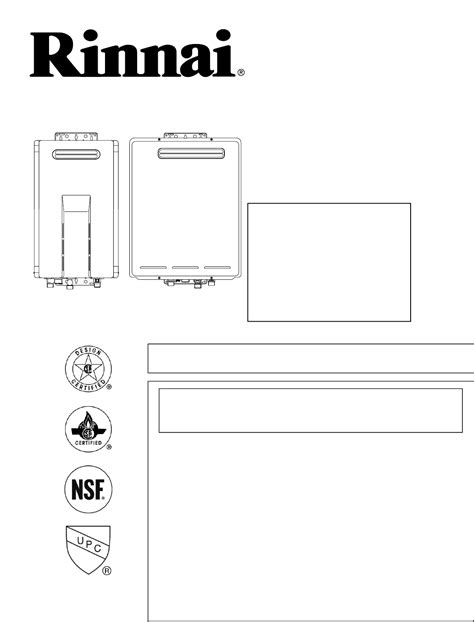 Rinnai Water Heater R75lse User Guide