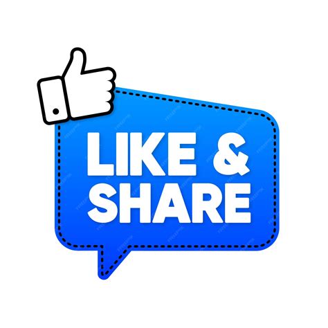 Premium Vector | Like and share banner the thumbs up social media