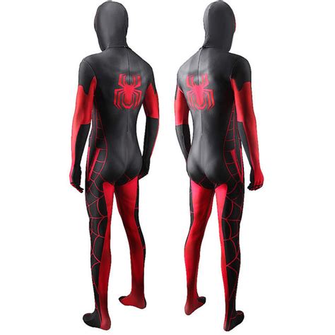 Miles Morales Spider-Man 10th Anniversary Cosplay Costume Adults Kids ...