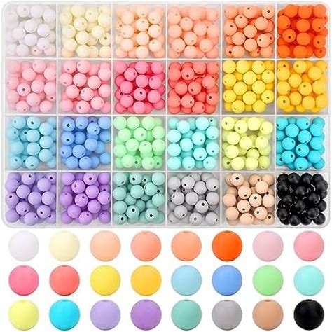 Amazon HERZWILD 1100Pcs Matte Colourful Acrylic Round Beads Matte