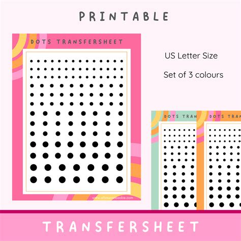 Printable - Dots Transfersheet - All You Can Cookie