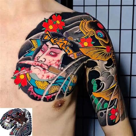 Tatuagem Tempor Ria Japonesa Para Homens E Mulheres Arte Punk Imperme