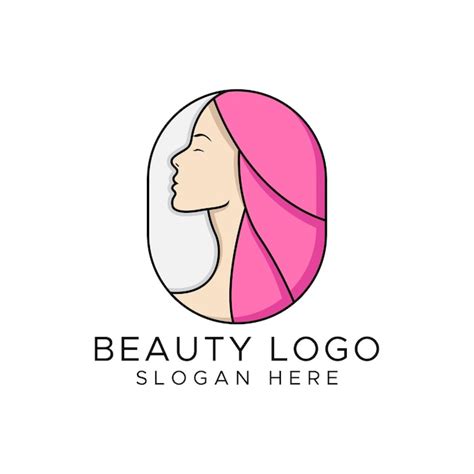 Arte de la línea belleza diseño del logotipo de la cara de la mujer