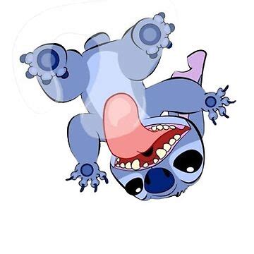 Stitch Licking The Glass Sticker For Sale By Craftylifea Redbubble