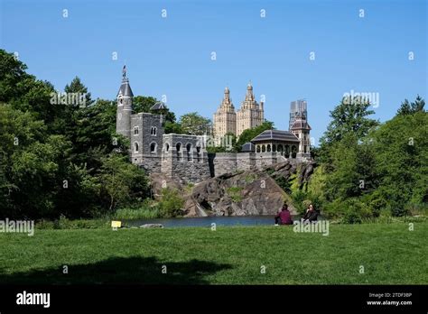 Urban Landscape Featuring Belvedere Castle A Neo Gothic Structure On