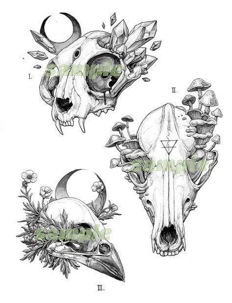 animal skulls tattoo