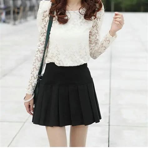 2015 Spring Woolen Pleated Skirt Short Skirt Female Bust Skirt High