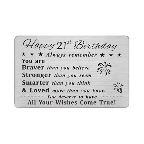 DEGASKEN 21st Birthday Greeting Cards For Men Women 21 Year Old