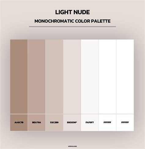 Light Nude Color Palettes Colorxs