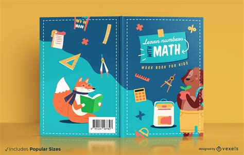 Math Learning Book For Kids Cover Design Vector Download