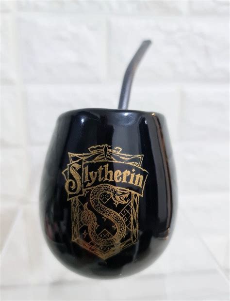 Mate Ovo Harry Potter Slytherin negro Otaku Cine y Animé