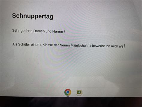 Wie soll ich eine Bewerbung schreiben? (Schnuppertag)