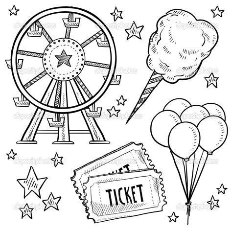 Fun Fair Coloring Pages At Free Printable Colorings